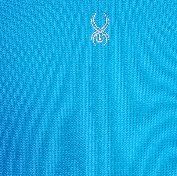 Women's Spyder Core Waffle Knit Zip Up Jacket Turquoise Size L - Picture 14 of 16